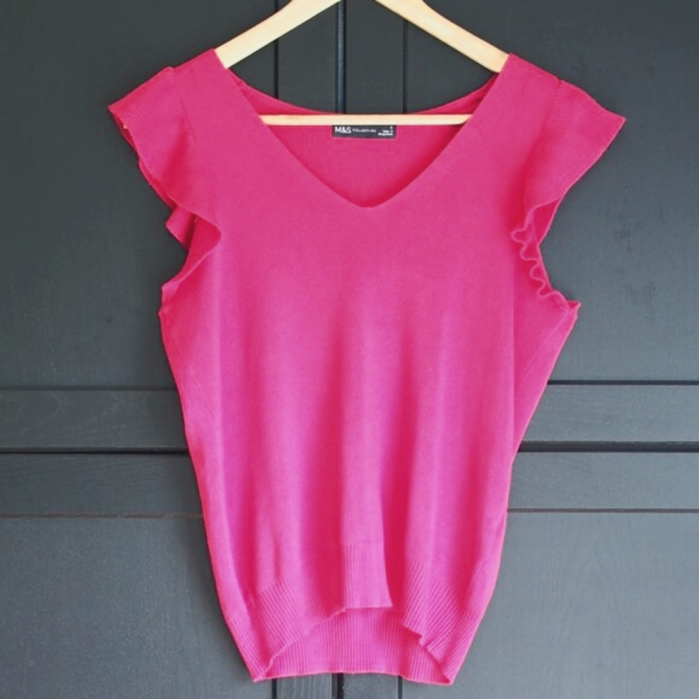 M & S Collection (Marks & Spencer) Flutter Sleeve Sweater